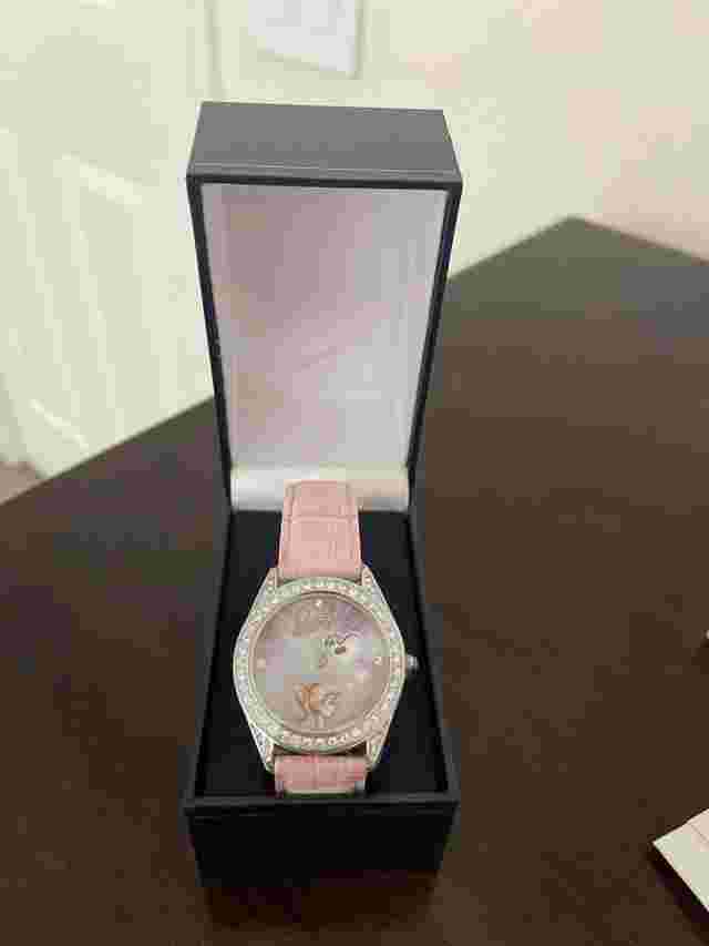 Barbie Watch Bradford Exchange, Pink Leather Wrist Band