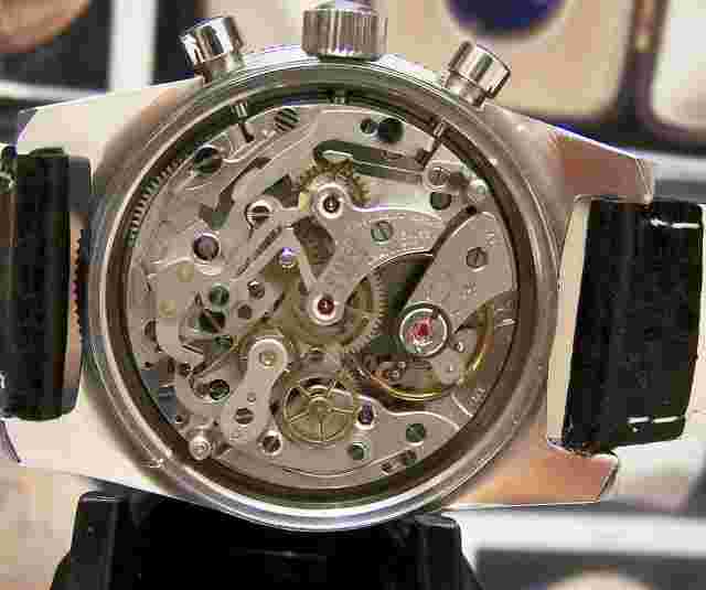 SUPERB VINTAGE OLLECH & WAJS CAL LANDERON 248 PRECISION DIVER WATCH CHRONOGRAPH