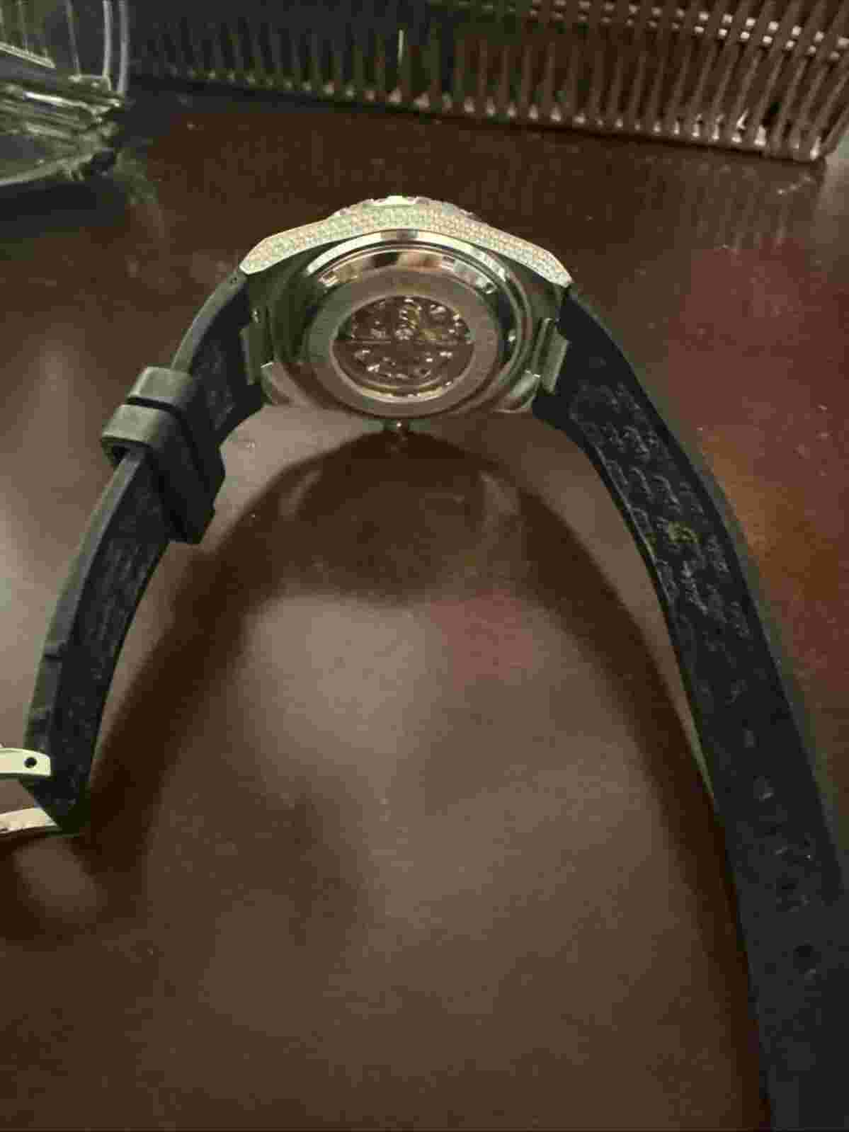 Iced Alpha Era Skeleton Watch White Gold Silver