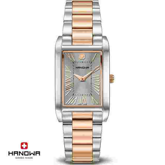 Hanowa 16-7050.12.009 Treasure silver rose gold Swiss Made Women's Watch NEW
