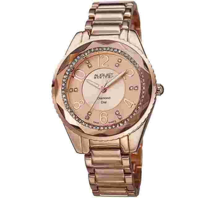 August Steiner Womens AS8122 Marquess Rose Gold Watch 40mm 124682