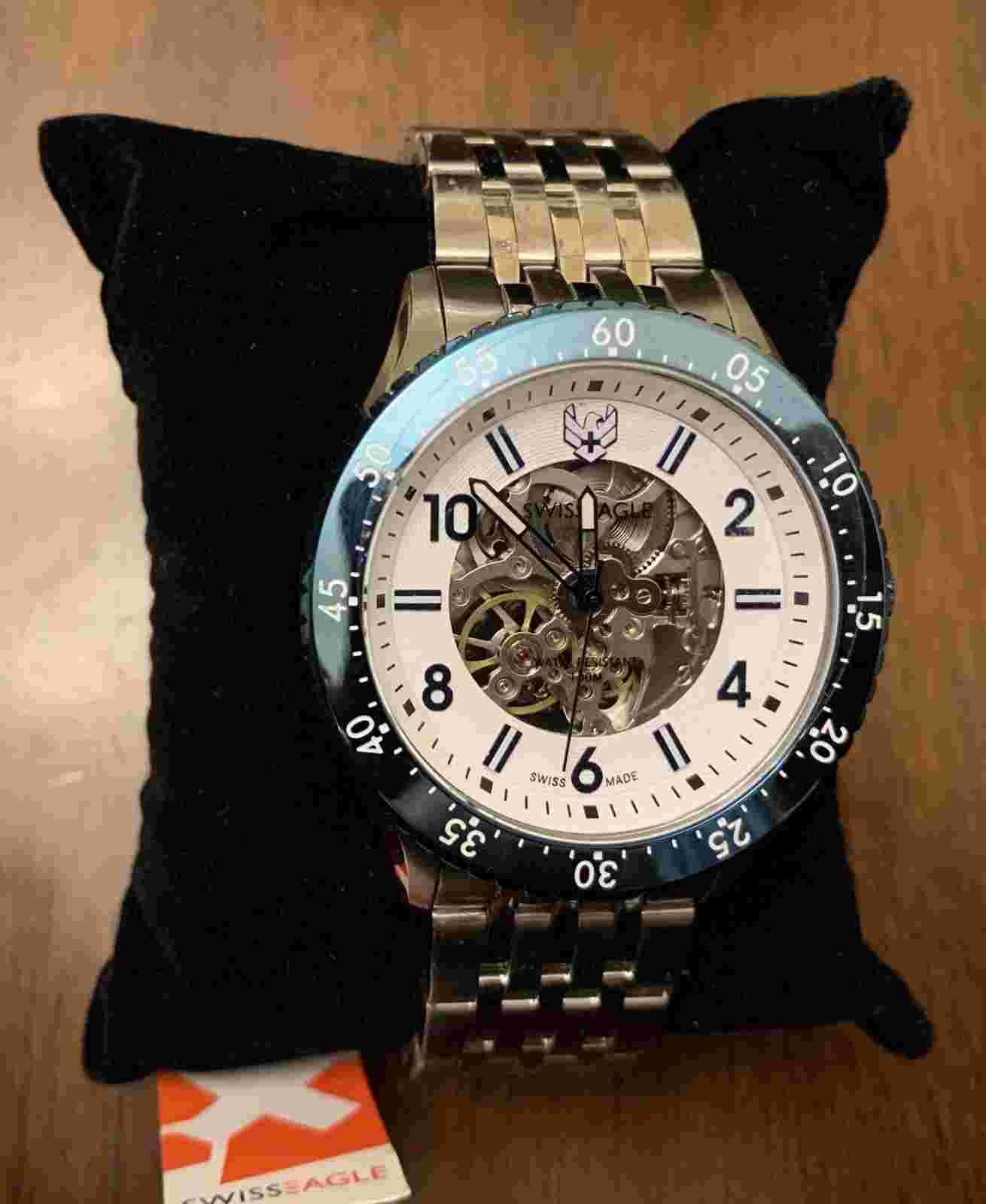 Swiss Eagle Flight Deck Automatic Men’s Bracelet Watch SE-9155A-44