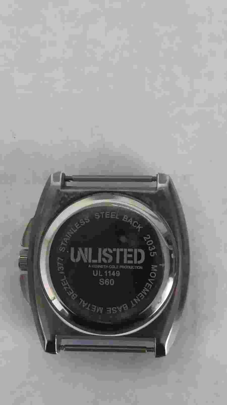 Kenneth Cole UNLISTED Mens Sport Chrono Watch UL-1159  New Battery.