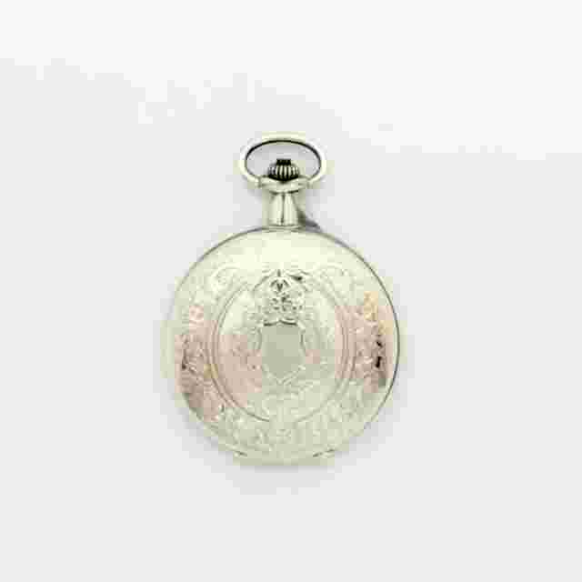 Pocket Watch in 925 Silver Full Hunter with Date