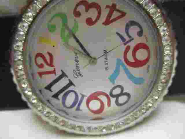 Geneva Analog Wristwatch with a Slap Band