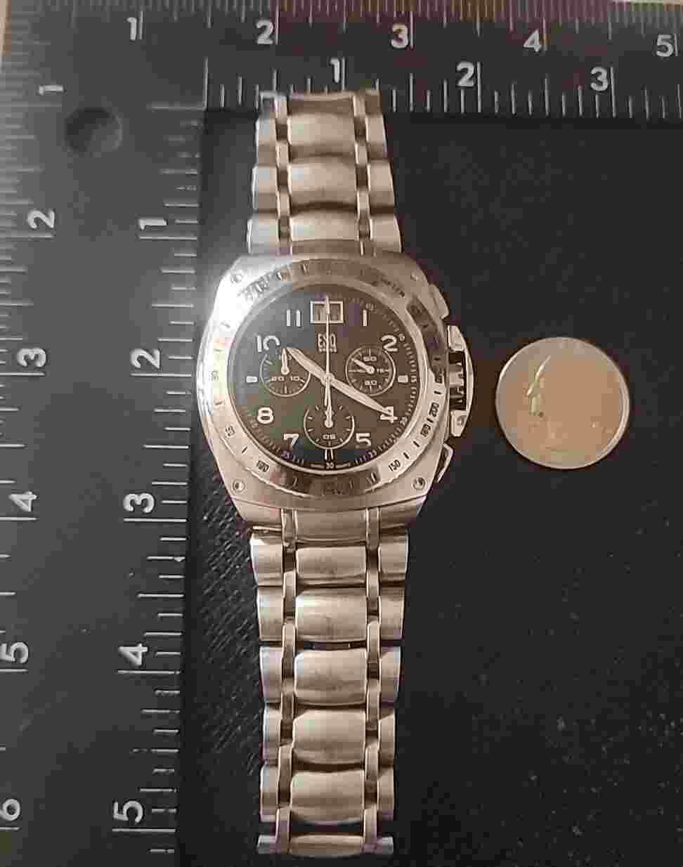 Movado ESQ Chrono Guillouche Style Date Dial,Solid Stainless, Satin & Polish.