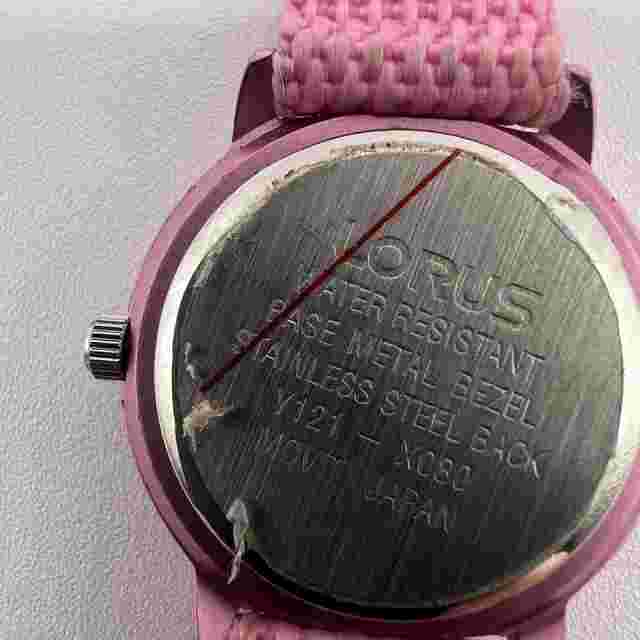 Disney Minnie Mouse Lorus Watch With Pink  Band Y121 C080 EUC
