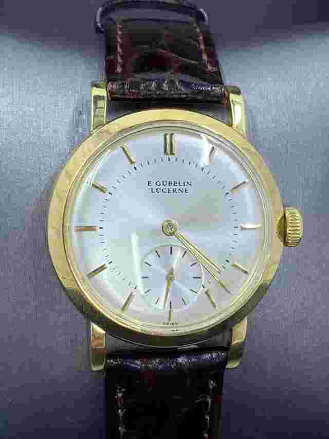 E. Gübelin Lucerne Vintage 18k Gold Automatic Mens Swiss Made Watch