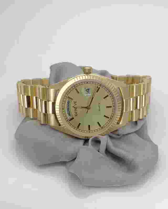 Yellow 14k 585 gold men's unisex Geneve watch mw013ydy&mbw015y 92g