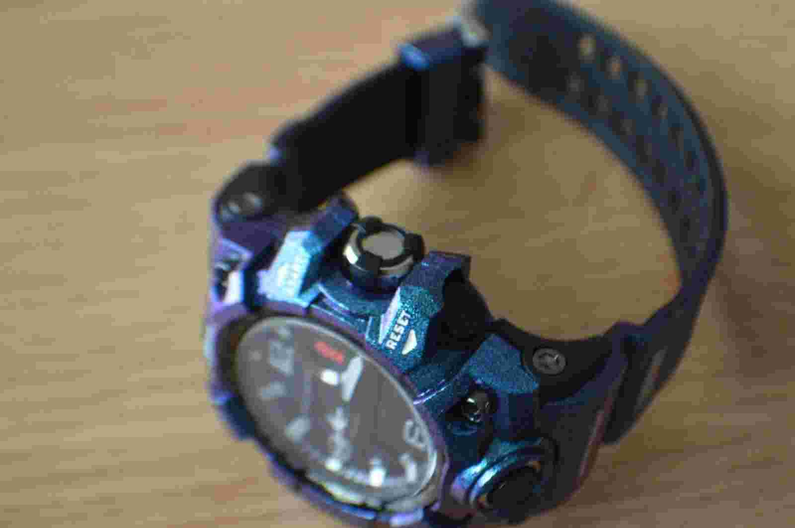 Genoa Japanese Movement Purple / Blue Multi-Function Watch with Silicon Strap