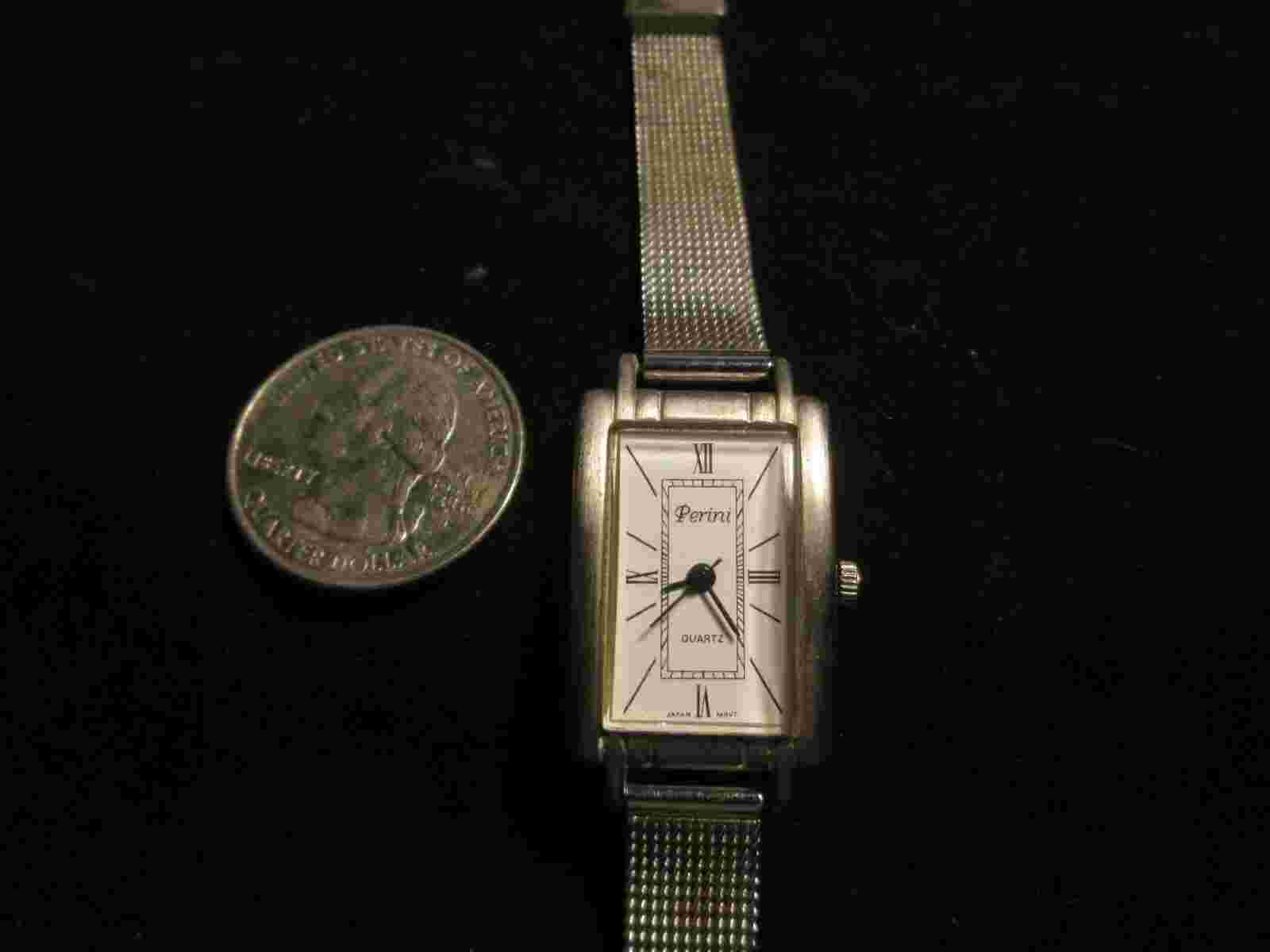 Perini Woman's Wrist Watch metal band new battery