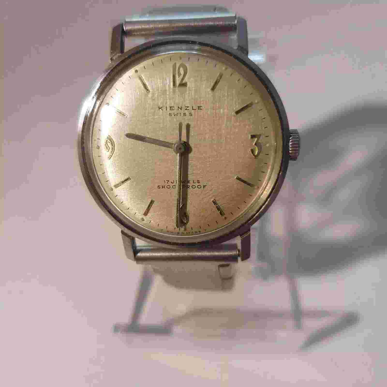 Men's Vintage watch "Kienzle" 34mm T-swiss Mechanical 17J '50 Full Steel Revised