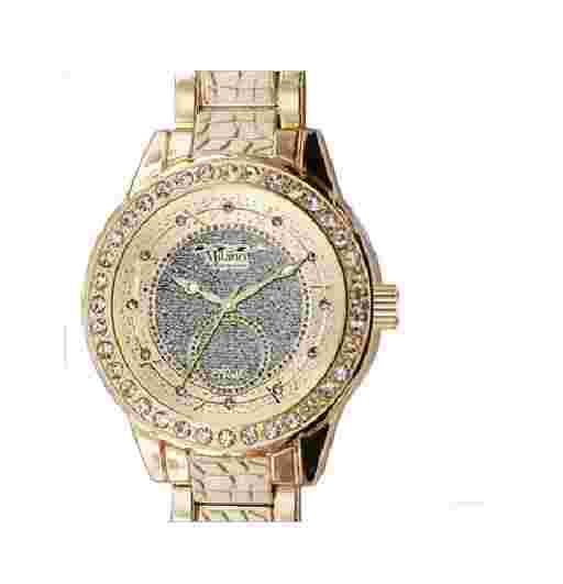 M Milano Expressions fashion women Gold Metal Band Watch with Gold Dial 45781