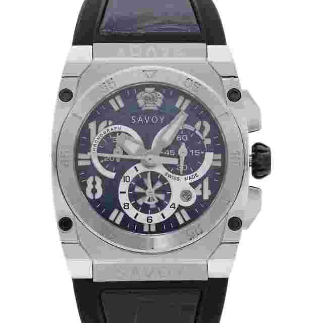Savoy Midway 41mm Steel Chronograph Blue Dial Mens Quartz Watch B1201C.03A.RB27
