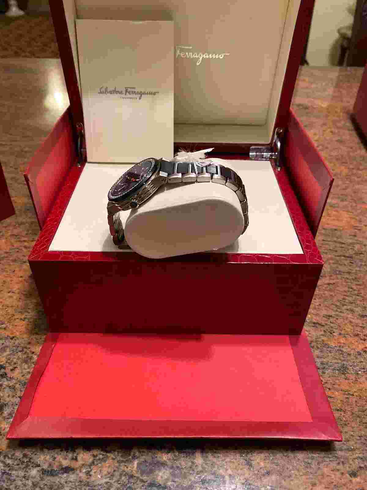 SALVATORE FERRAGAMO F-80 Factory Diamond AUTOMATIC Unisex  Watch 100% Authentic