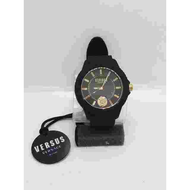Versus Versace men's dress watch. Large black face. VSPOY6821 working watch
