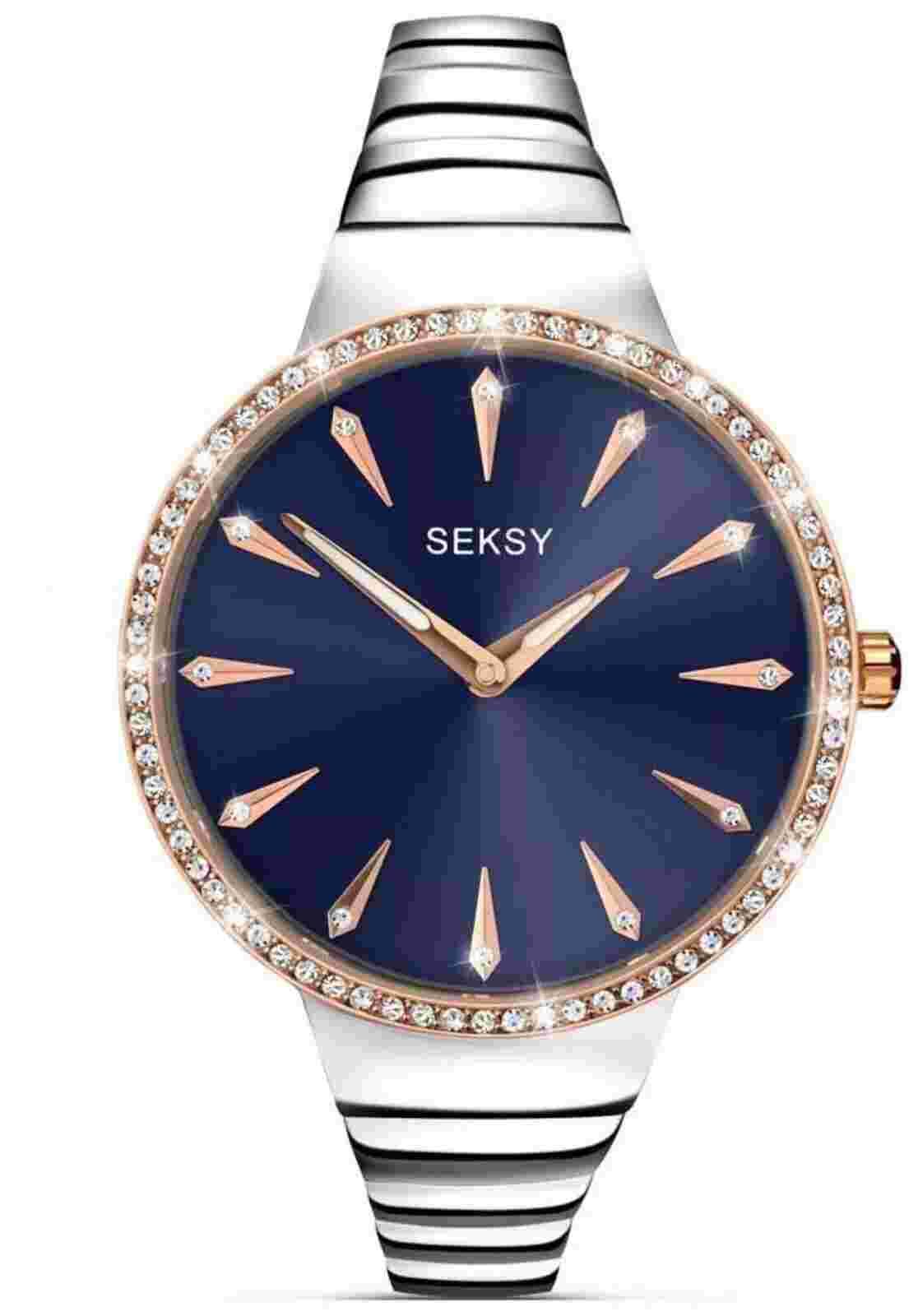 Seksy Sekonda Blue Dial Stainless Steel Ladies Watch 2218 RRP £99