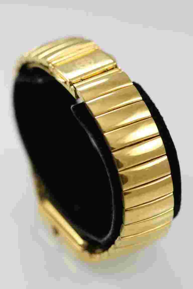 Swistar Men Watch Swiss Stainless Steel Gold 22K Plated 30m Battery Date Quartz