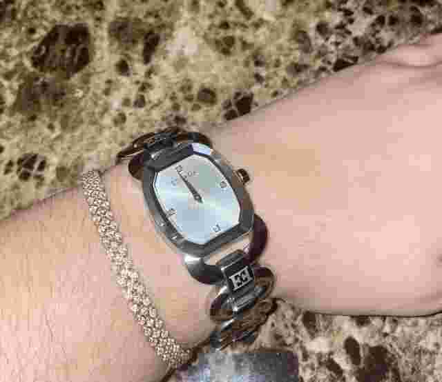 Escada Charlene Silver Tone MOP Dial Ladies Quartz Watch E2630000