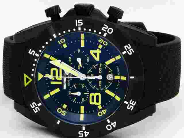 NEW MOMO DESIGN MD278BK-21 BLACK CHRONOGRAPH SPORT WATCH DIVE MASTER
