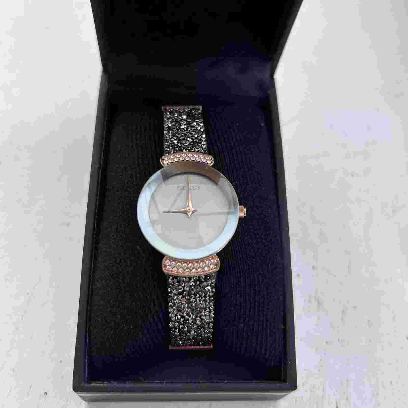 SEKSY 2719 Ladies 'Rocks' Rose Gold Plated Bracelet Watch RRP £99.99