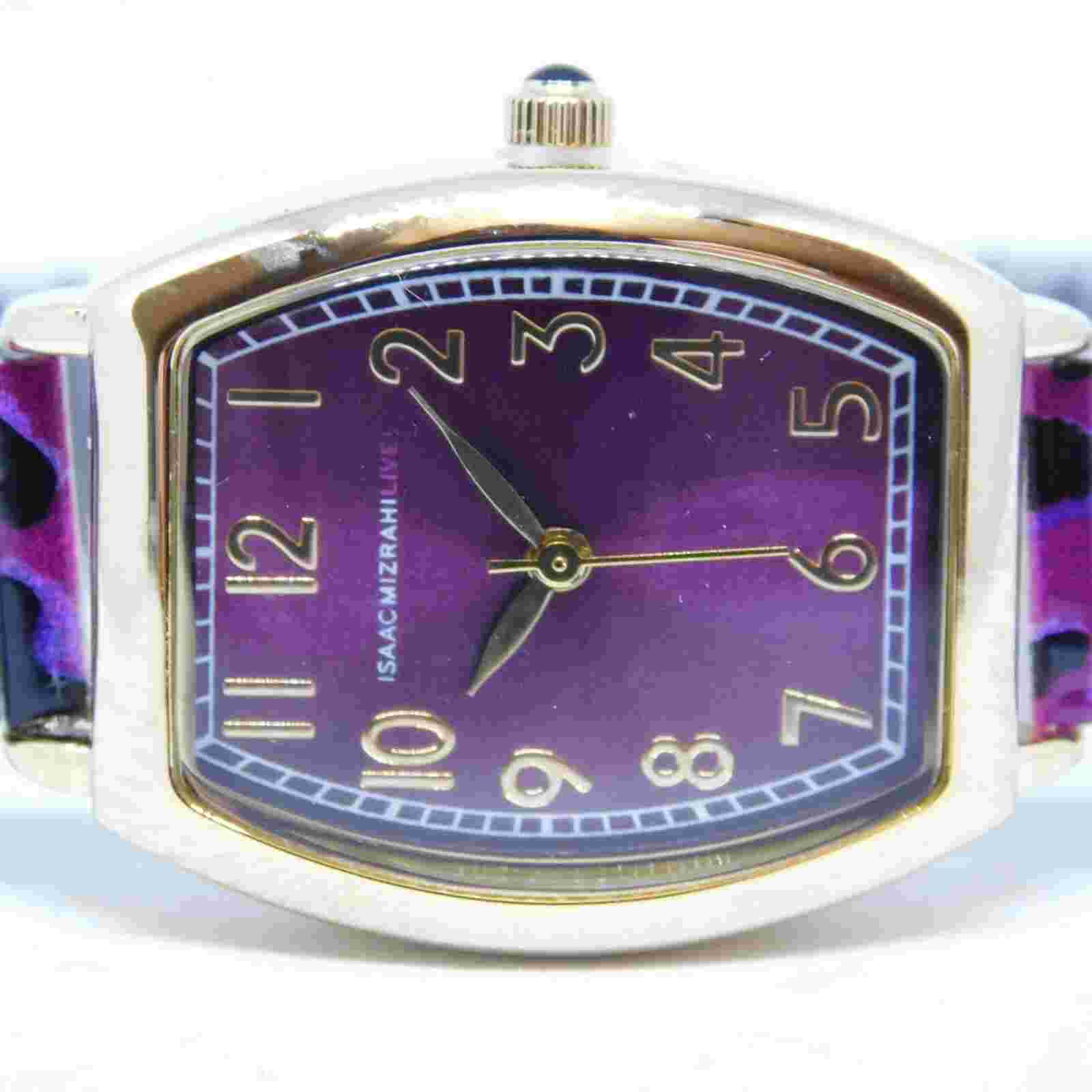 Isaac Mizrahi Live! IMZ704L Purple Tone Quartz Analog Ladies Watch Sz. 6 3/4"