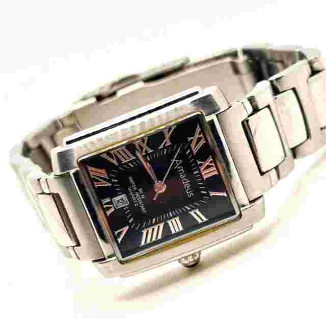 Fine Stainless Steel Amadeus Date Wristwatch (62)