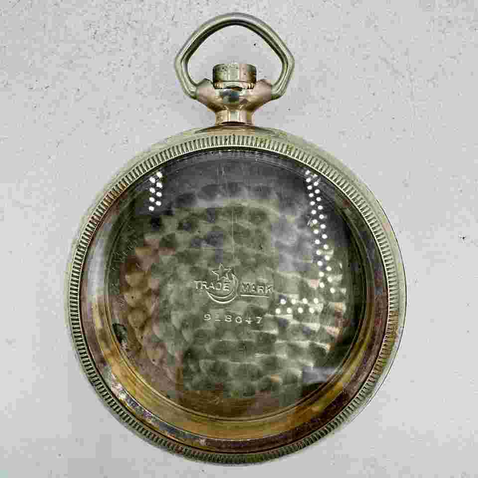 Antique 16 Size Crescent Swingout Open Face Pocket Watch Case Nickel AlloyUSA