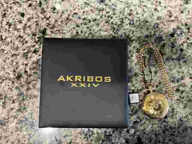 New Akribos XXIV AK609 Pocket Watch Retails For $425!