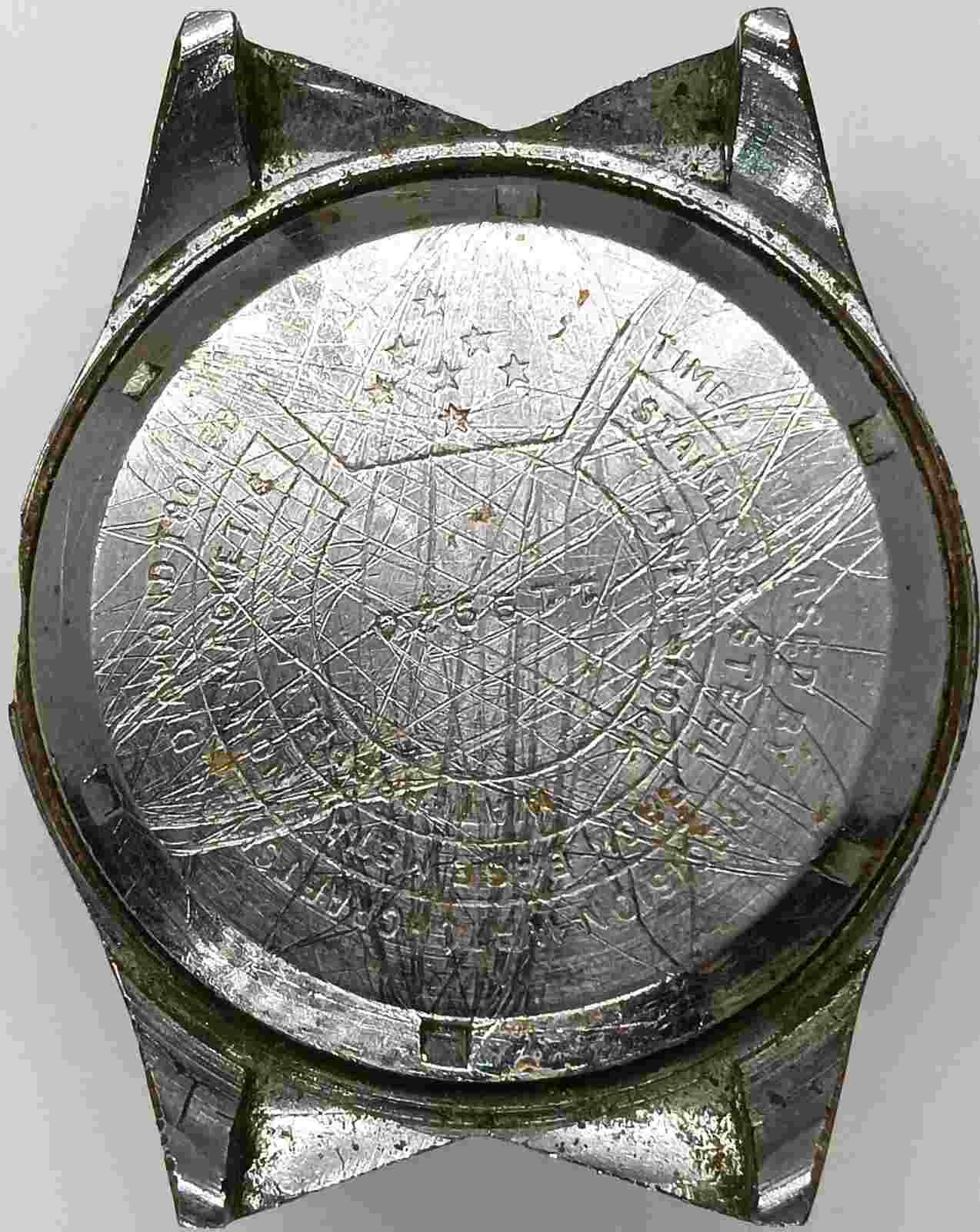 C717 mens Rouan 5 Star Manual Bowtie Case Movement Swiss Vintage Watch parts lot