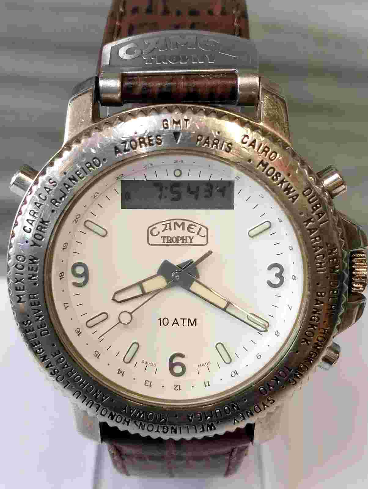 CAMEL TROPHY GMT ANA-DIGI QUARTZ 576.0960-0969 SWISS MEN'S FULL WORKING