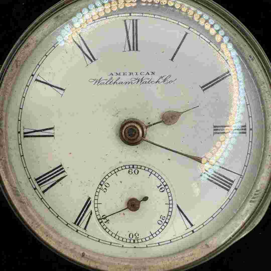 American Waltham Pocket Watch silver 925 Vintage