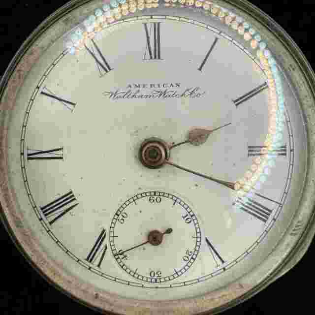 American Waltham Pocket Watch silver 925 Vintage