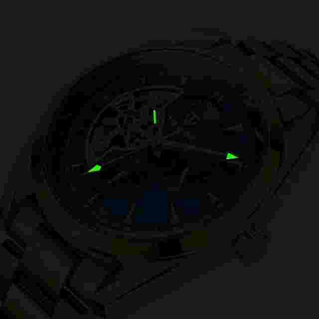 Luxury Men's Tourbillon Mechanical Luminous Moon Phase Chronograph Blue case