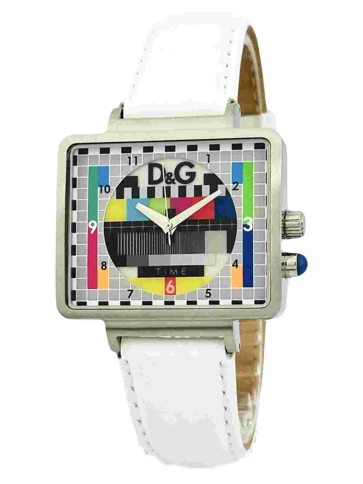 Dolce & Gabbana MEDICINE MAN Unisex DW0513 Analog White Leather  Strap Watch
