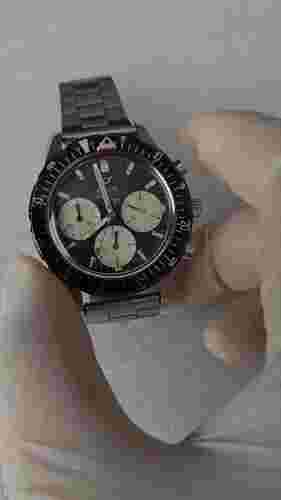 Rare Vintage ENICAR SHERPA GRAPH 300 Steel Chronograph. Ref 072-02-02