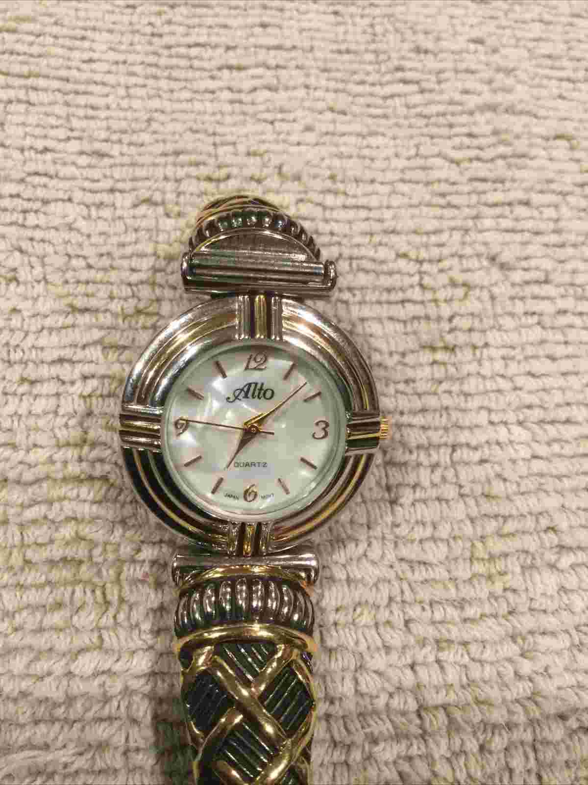 Vintage ALTO Ladies Watch 2046QB, Metal Case, Stainless Back, Works