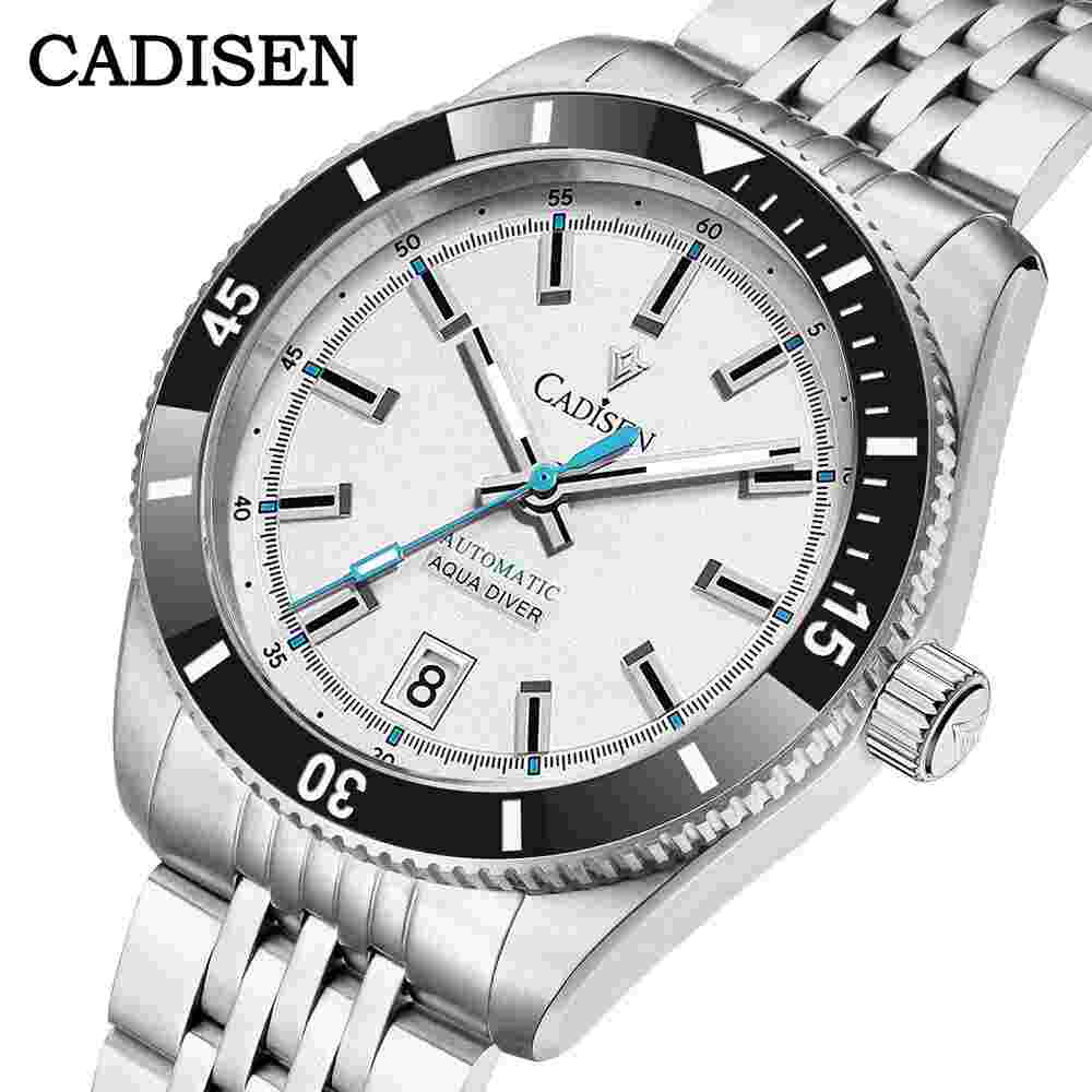 CADISEN C8237 Men's Watches Mechanical Watch Automatic NH35A Ceramic Bezel 10Bar