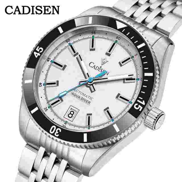 CADISEN C8237 Men's Watches Mechanical Watch Automatic NH35A Ceramic Bezel 10Bar
