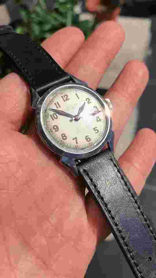 PAUL BREGUETTE Ultramatic Vintage Automatic Swiss Watch 1950s Art Deco Military