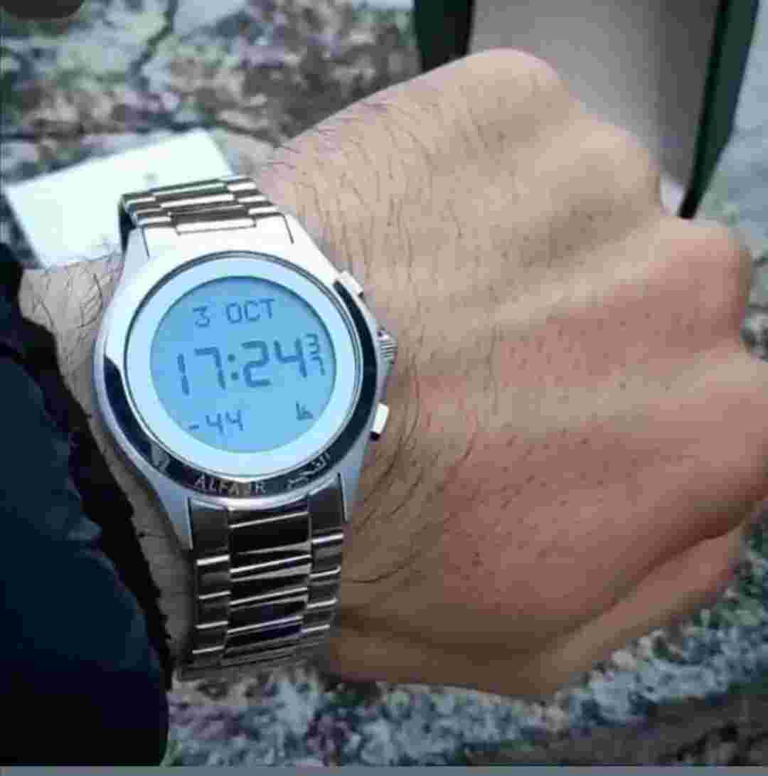 ALFAJR Azan Water Resistant Watch with Digital Compass for Qibla Direction &More