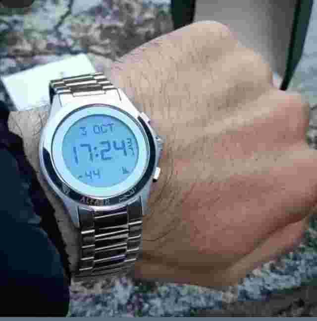 ALFAJR Azan Water Resistant Watch with Digital Compass for Qibla Direction &More