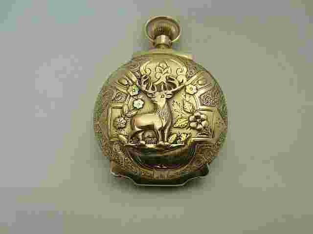 Vintage 1884 Illinois Solid 14k Tricolor Gold Pocket Watch Running 70.2 grams