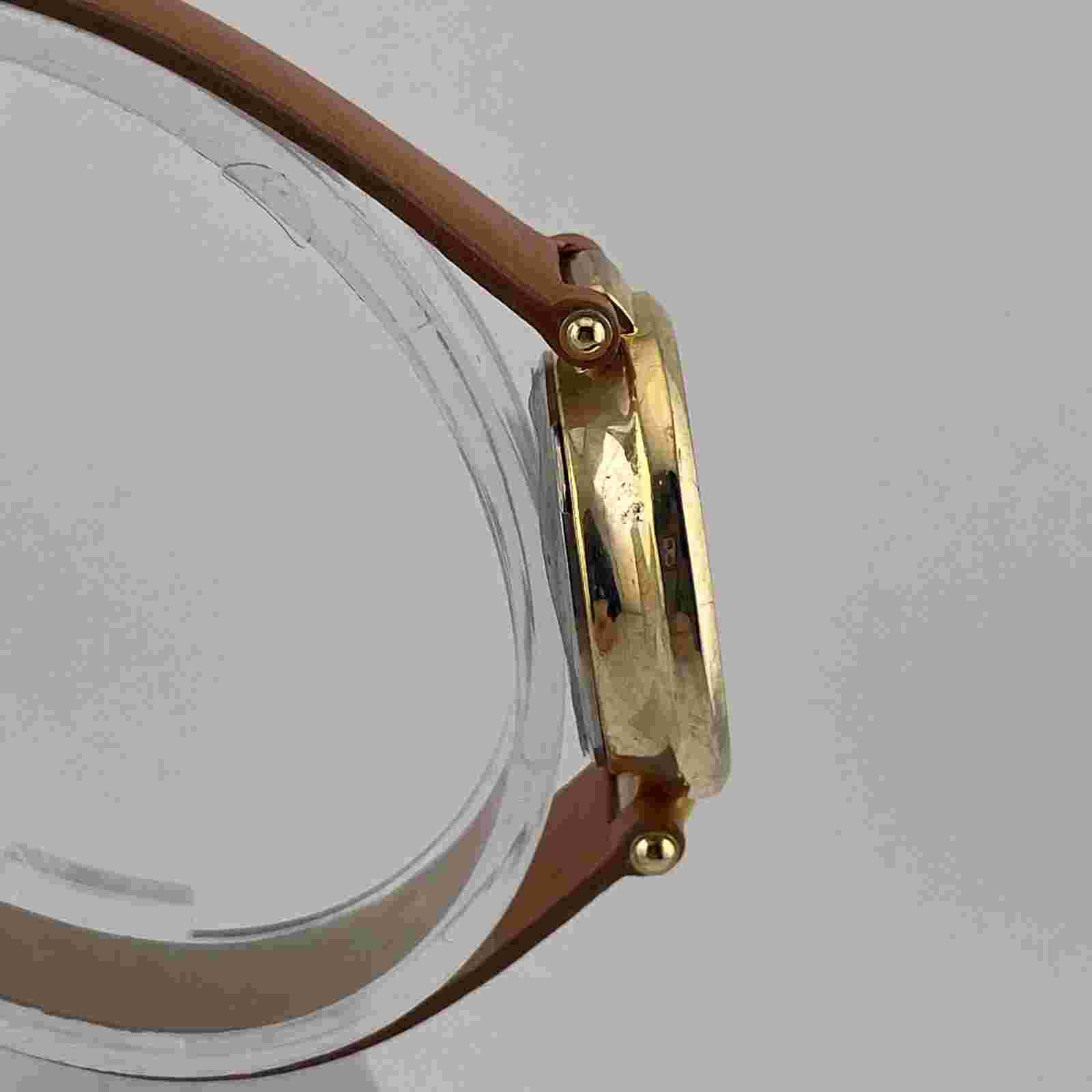 ASOS Womens Watch 26mm Case Brown Band Quartz Analog Three Hands
