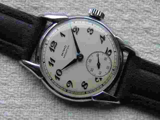 MEN'S WWII ERA vintage MIMO MONITOR Otto Graef  good condition WRISTWATCH