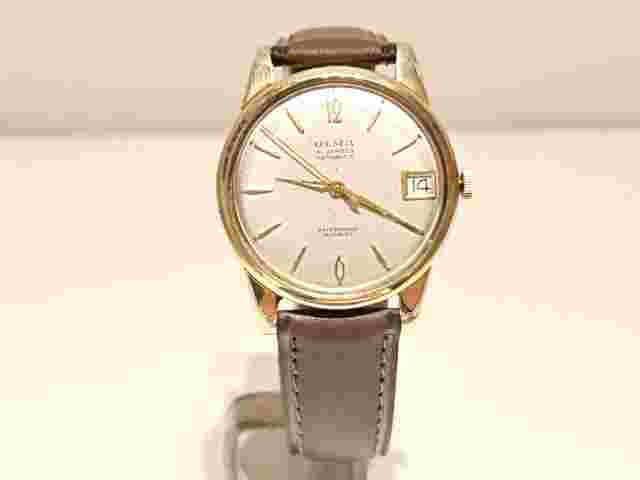 VINTAGE RARE GOLD PLATED SWISS MEN'S AUTOMATIC WATCH "OLMA" 41 JEWELS