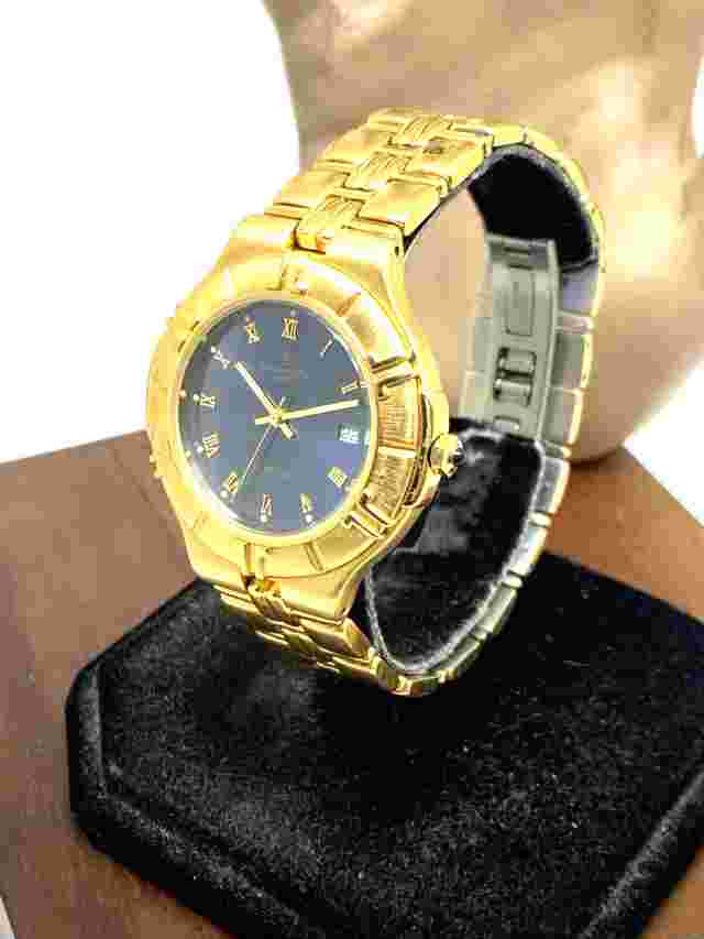 Jacques Edho Men's Watch JE5901 Swiss Quartz Blue Dial Gold Stainless Steel 38mm