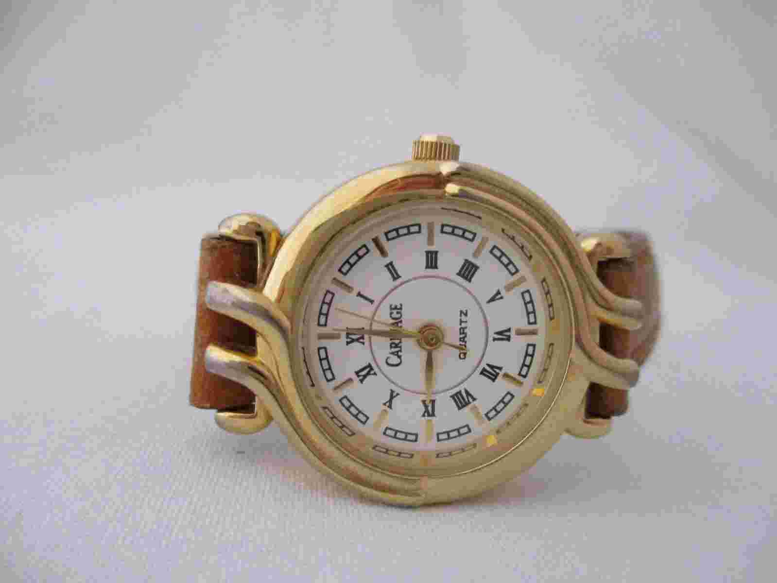 Carriage Women's Brown Buckle Band Analog Watch