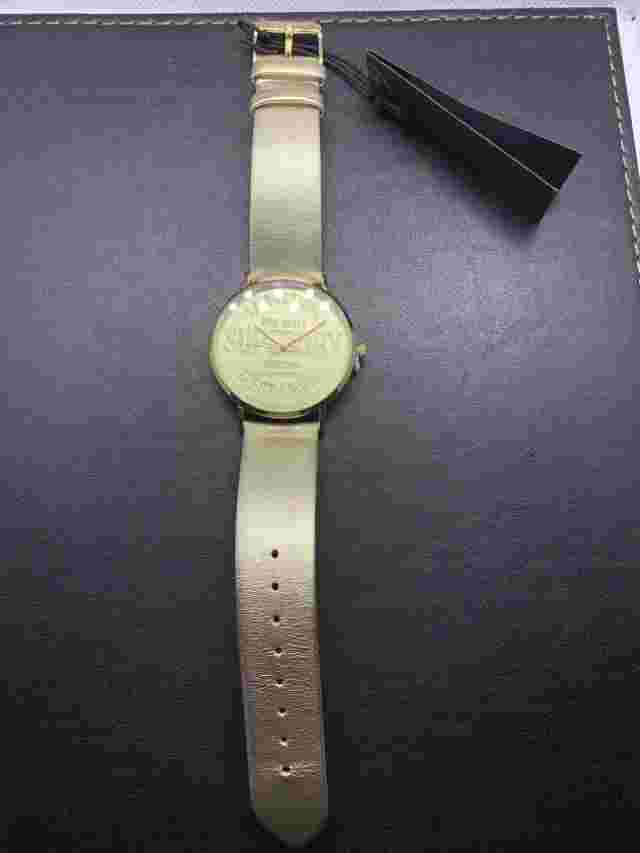Superdry All Gold Leather Strap Watch