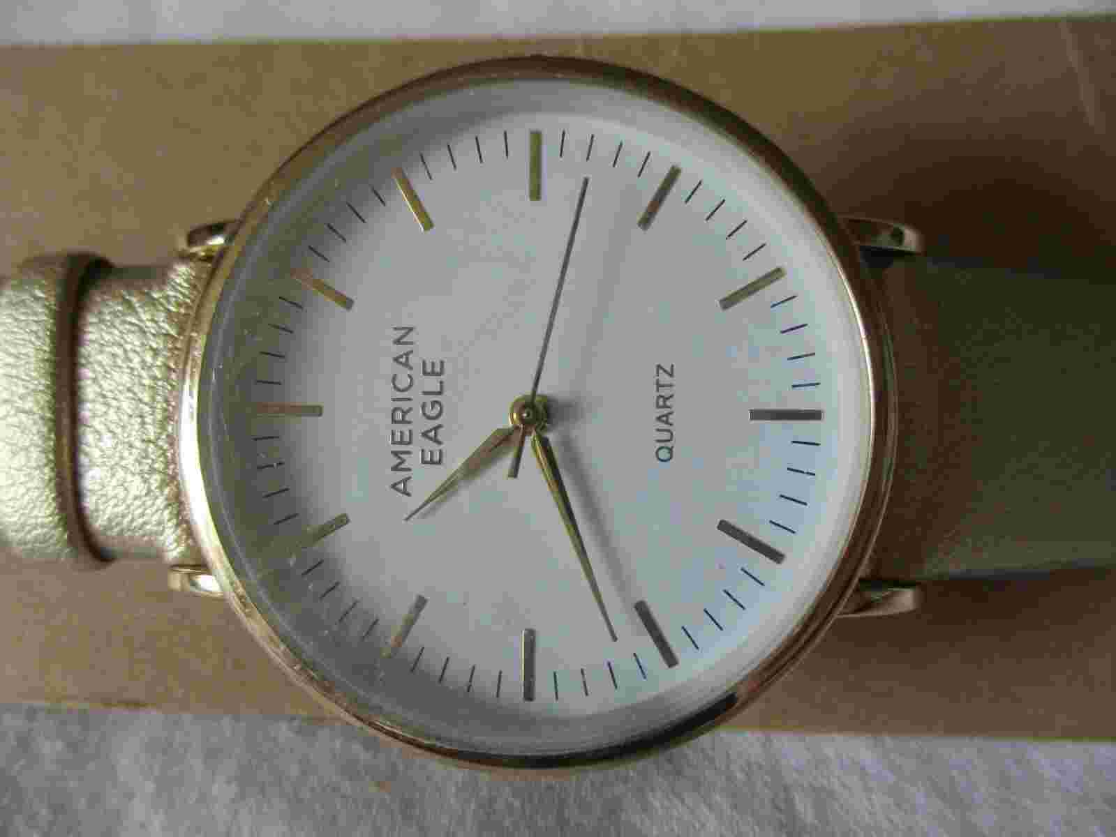 American Eagle Gold Toned Wristwatch w/ Adjustable Buckle Band